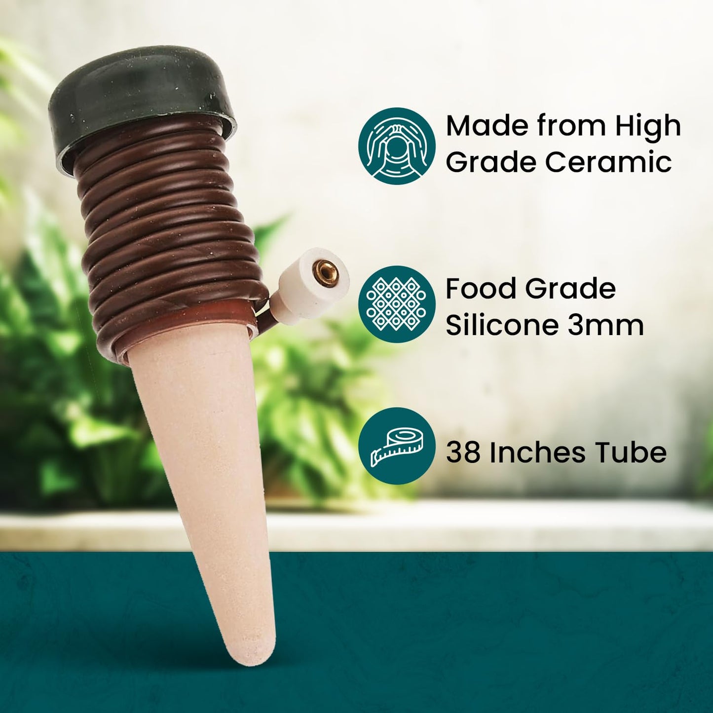 Blumat Classic Plant Watering Stakes - Self-Watering Insert for Indoor and Outdoor Plants - Automatic Slow Release Irrigation System for Potted Plants - Houseplant Care Device (6 Pack)