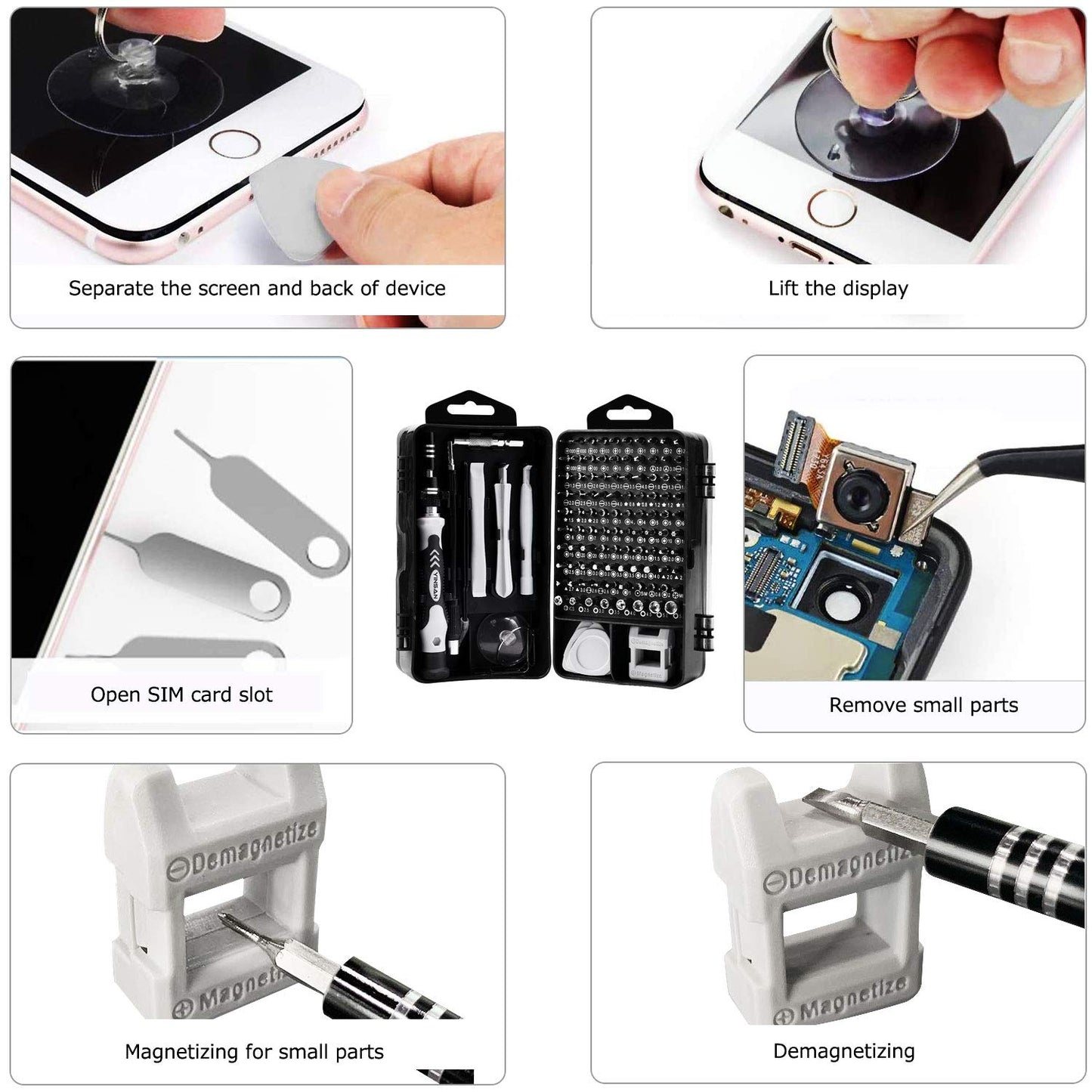 YINSAN 120-in-1 Magnetic Precision Screwdriver Set, Small Electronics Repair Tool Kit for iPhone, Laptop, PS5, Xbox, Nintendo Switch, MacBook, Tablets, Glasses & Doorbell