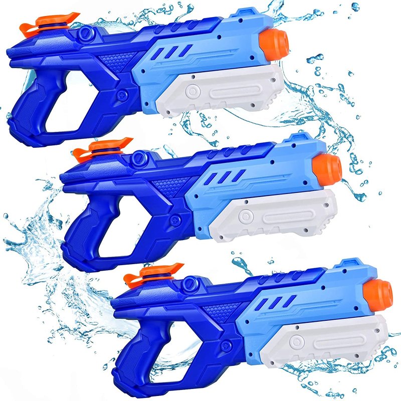 Quanquer 3 Pack Water Guns for Kids Adults - 600CC Squirt Water Toy Gun Super Blaster Soaker Long Range High Capacity Summer Swimming Beach Outdoor Water Fighting Play Pool Toys for Boys Girls (Blue)
