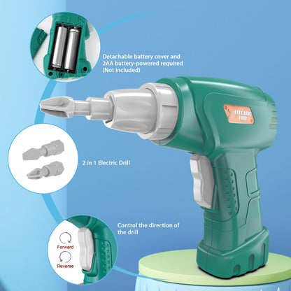 Dreamon Take Apart Dinosaur Toys for Kids with Storage Box Electric Drill DIY Construction Build Set Educational STEM for Boys Girls 3 Years and Up