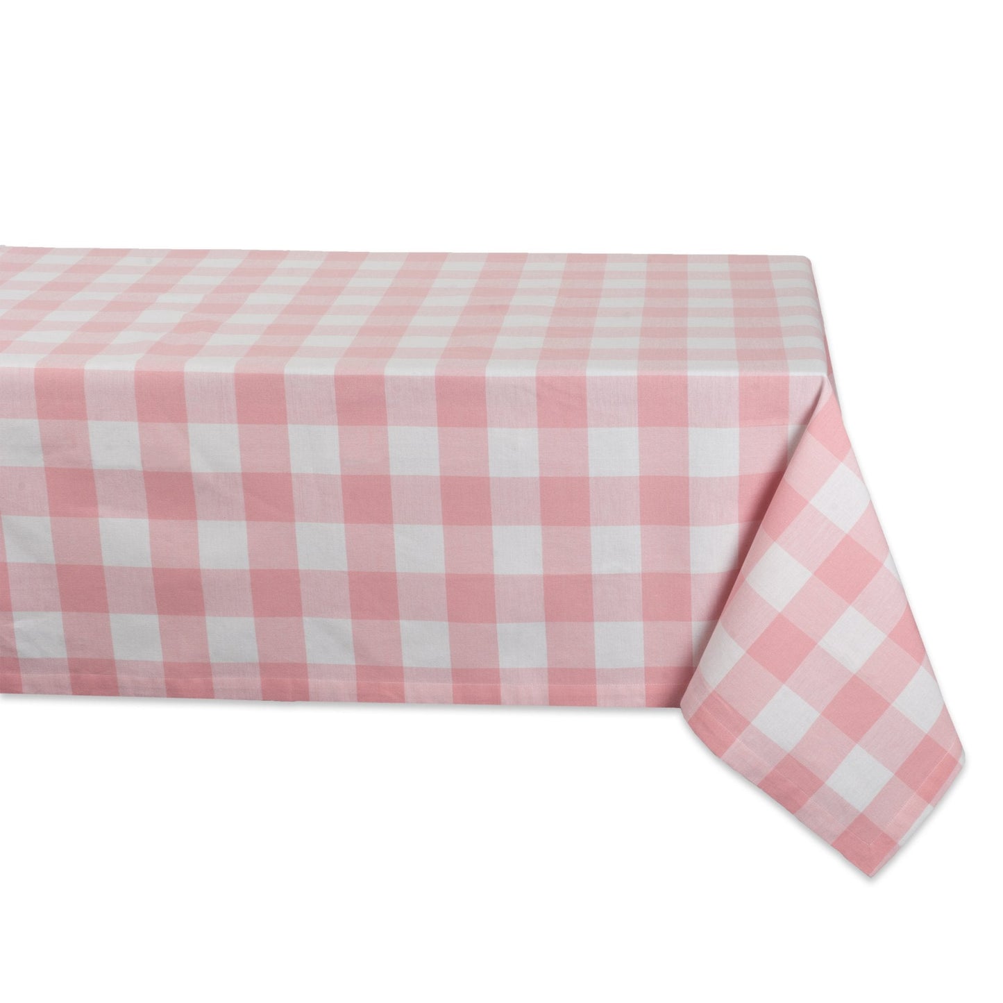 DII Buffalo Check Collection, Classic Farmhouse Tablecloth, Tablecloth, 60x84, Pink & White