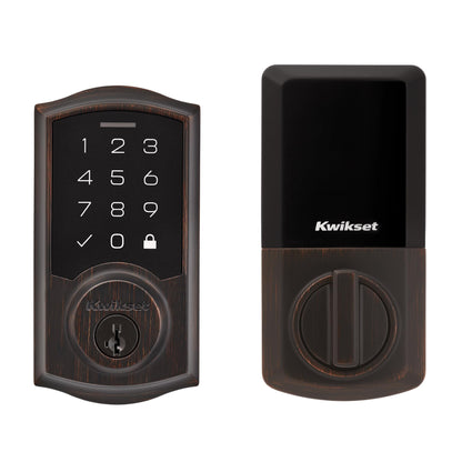 Kwikset SmartCode 270 Keyless Entry Electronic Touchpad Deadbolt Door Lock with Auto-Lock, Custom User Codes, Advanced Security in Satin Nickel Traditional