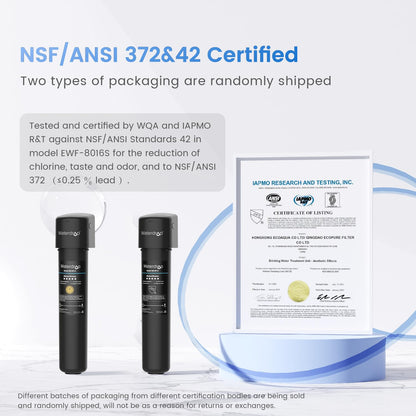 Waterdrop 15UA Under Sink Water Filter, 19000 Gallons High Capacity Water Filter System Direct Connect to Kitchen Faucet, Reduce PFAS, PFOA/PFOS, Lead, Chlorine, Bad Taste, NSF/ANSI 42 Certified