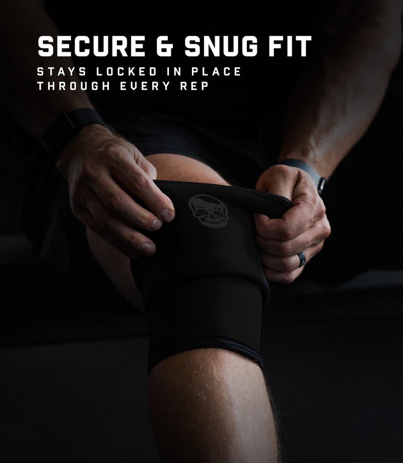 Gymreapers 5MM Knee Sleeves for Weightlifting, Squats, Powerlifting, and Functional Training – Compression Knee Support for Men & Women – Joint Protection & Recovery – Pair (Black/Black, Large)