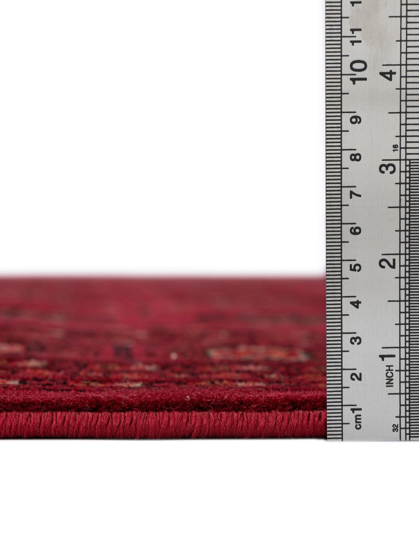 Rugs.com Bokhara Collection Rug – 5 Ft Round Red Medium-Pile Rug Perfect for Kitchens, Dining Rooms