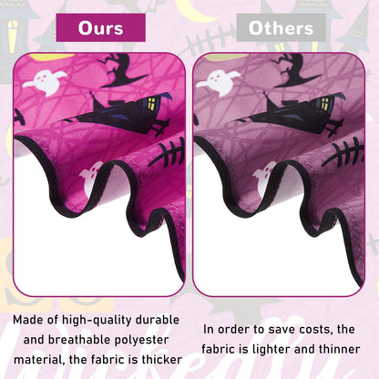 8 Pieces Halloween Dog Bandanas Pumpkin Bat Dog Triangle Bid Adjustable Pet Scarf for Halloween Holiday Costume(Witch Style)