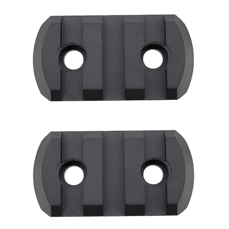 Ficero Mlok Picatinny Rail Aluminum Section Accessory, 3 Slots (2 Pack)