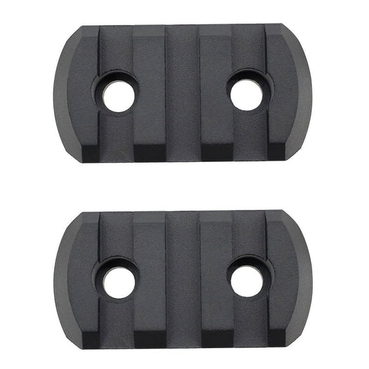 Ficero Mlok Picatinny Rail Aluminum Section Accessory, 3 Slots (2 Pack)