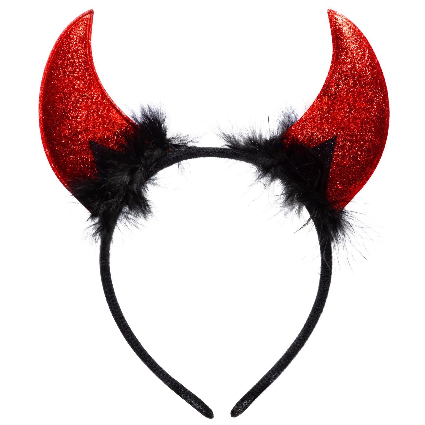 Spooktacular Creations Halloween Devil Horns Headband, Red Demon Headwear Costume Accessories for Kids Girls Women Halloween Party Favors, Cosplay Costume