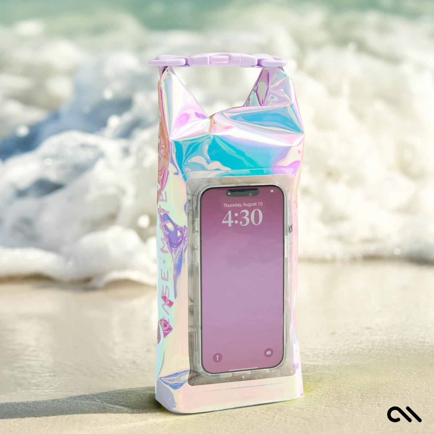 Case-Mate IP68 Waterproof Dry Bag 2L - Roll Top Backpack w/Phone Case/Pouch Boating & Kayak Accessories Essentials for Camping Swimming Beach Fishing Rafting Travel Soap Bubble, CM052390