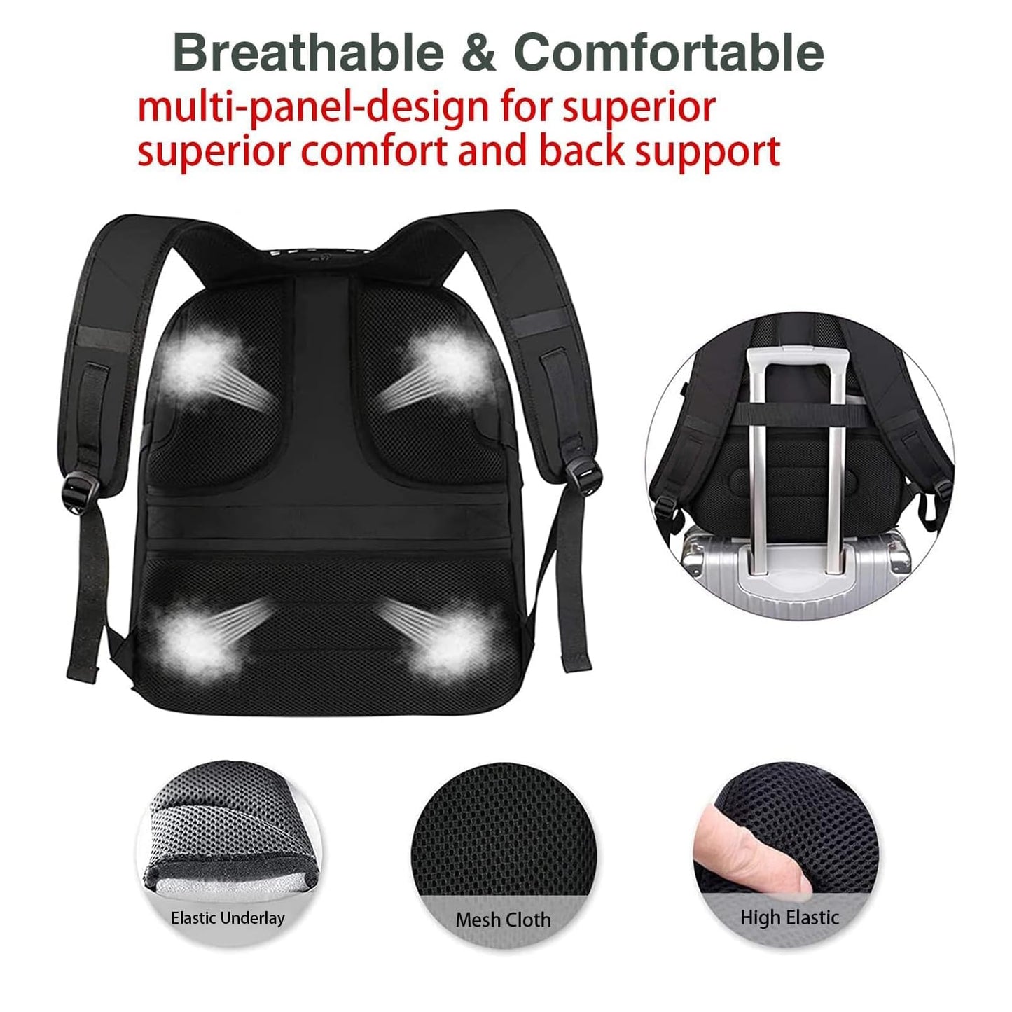 MATEIN Travel Laptop Backpack Large, 17.3 Inch Backpack 50L School Bag Water Resistant, Work Computer Rucksack for Men Anti Theft TSA with USB Charging Port, Laptop Bags for School College Business