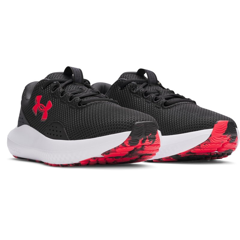 Under Armour Men's Charged Surge 4, (005) Black/Anthracite/Racer Red, 9, US
