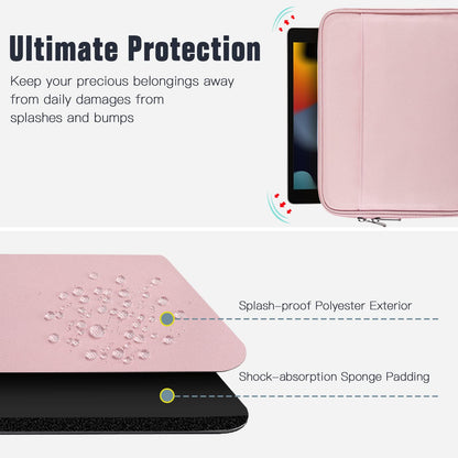 TiMOVO 9-11 Inch Tablet Case for iPad 10th Gen 10.9", iPad 9/8/7th Gen 10.2", iPad Air 11/Air 5/4th Gen 10.9", Galaxy Tab A9+/A9 Plus 11", Carrying Case with Compartment, Pink