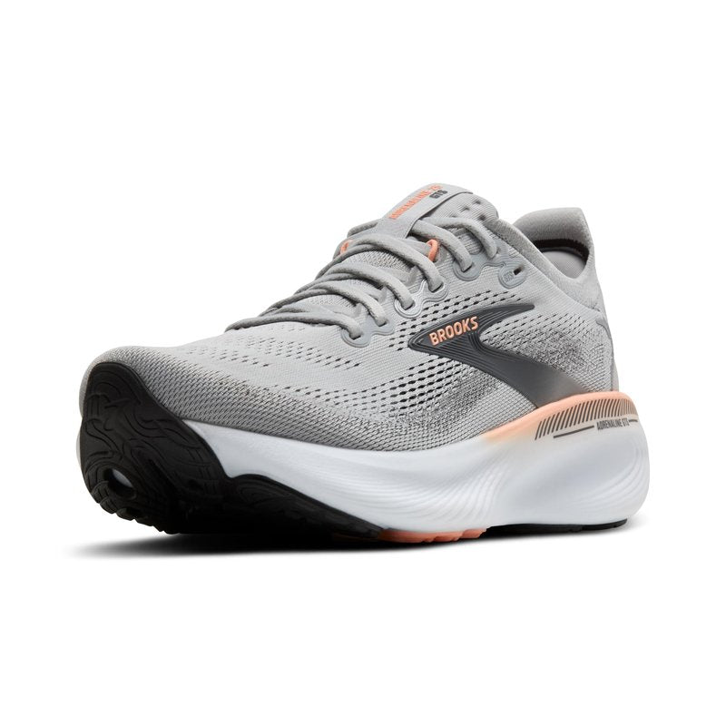 Brooks Women’s Adrenaline GTS 25 Supportive Running & Walking Shoe - Grey/Blackened Pearl/Coral - 13 Wide
