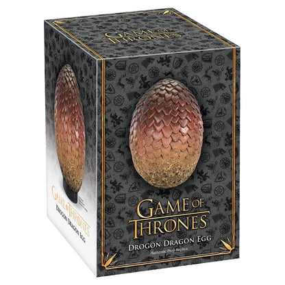 The Noble Collection Game Of Thrones Drogon Egg - 11in (28cm) Hand Painted Dragon Egg - Officially Licensed TV Show Props Replicas Gifts