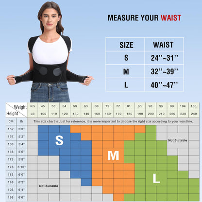 Enthra Back Brace Posture Corrector for Women and Men with Spine Vertical Alignment System, Lower Back Pain Relief, Back Straighter Instant Posture Corrector - Scoliosis