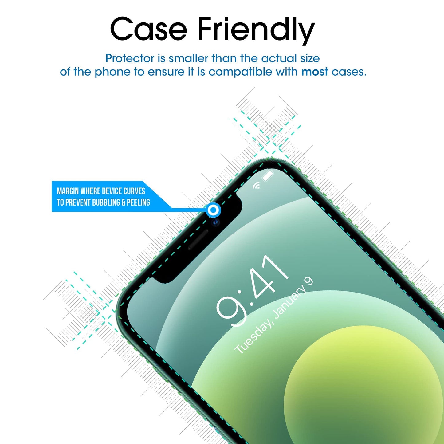 amFilm Auto-Alignment OneTouch for iPhone 16 [6.1''] Screen Protector + Camera Lens Protector, Tempered Glass, 30 seconds Installation, Bubble Free, Case Friendly, Anti-Scratch [2+2 Pack]