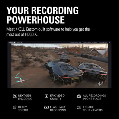 Elgato HD60 X - Stream and Record in 1080p60 HDR10 or 4K30 with Ultra-low Latency on PS5|Pro, PS4|Pro, Xbox Series X/S, Xbox One X|S, Nintendo Switch 2, in OBS and More, Works with PC and Mac