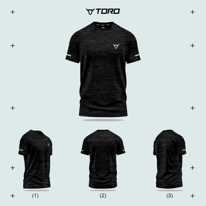 Pack of 3 Mens Workout Short Sleeve T-Shirts Athletic Fit Fast Drying Moisture Wicking Sports Style T-Shirts