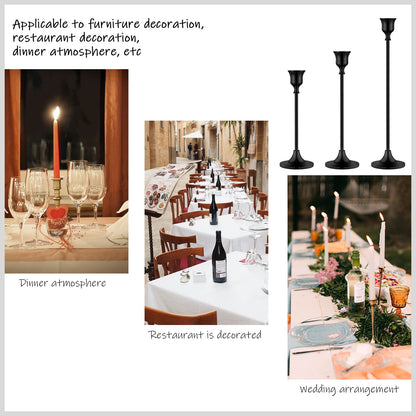 Candlestick Holders,Taper Candle Holder for Candlesticks Black Candelabra Candle Holders Vintage Candle Stick Candle Holder for Fireplace Party Dining Home