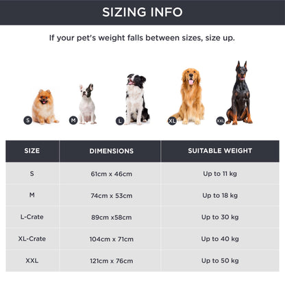 Bedsure Large Dog Bed Mat - Washable Fleece Foam Pet Bed Reversible Pet Mat, Large Dog Crate Mattress for Pets, 89x58cm, Dark Grey