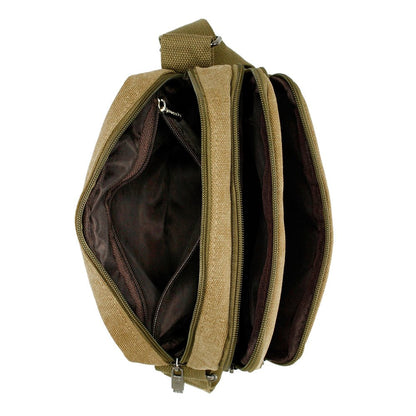 GEARONIC TM Men Vintage Crossbody Canvas Messenger Shoulder Bag School Hiking Military Travel Satchel