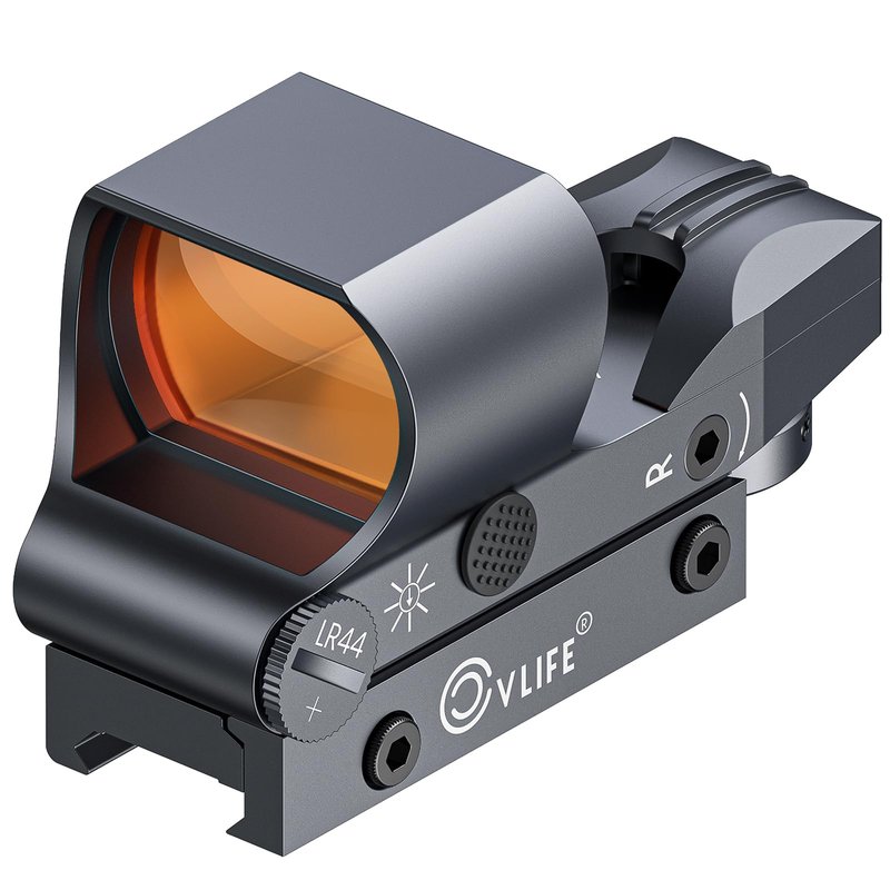 CVLIFE Reflex Sight, 1x28x40mm Red Dot Sight, 4 Adjustable Reticles Sight for 20mm Picatinny Rail, Red Dot Optics, Absolute Co-Witness Silver