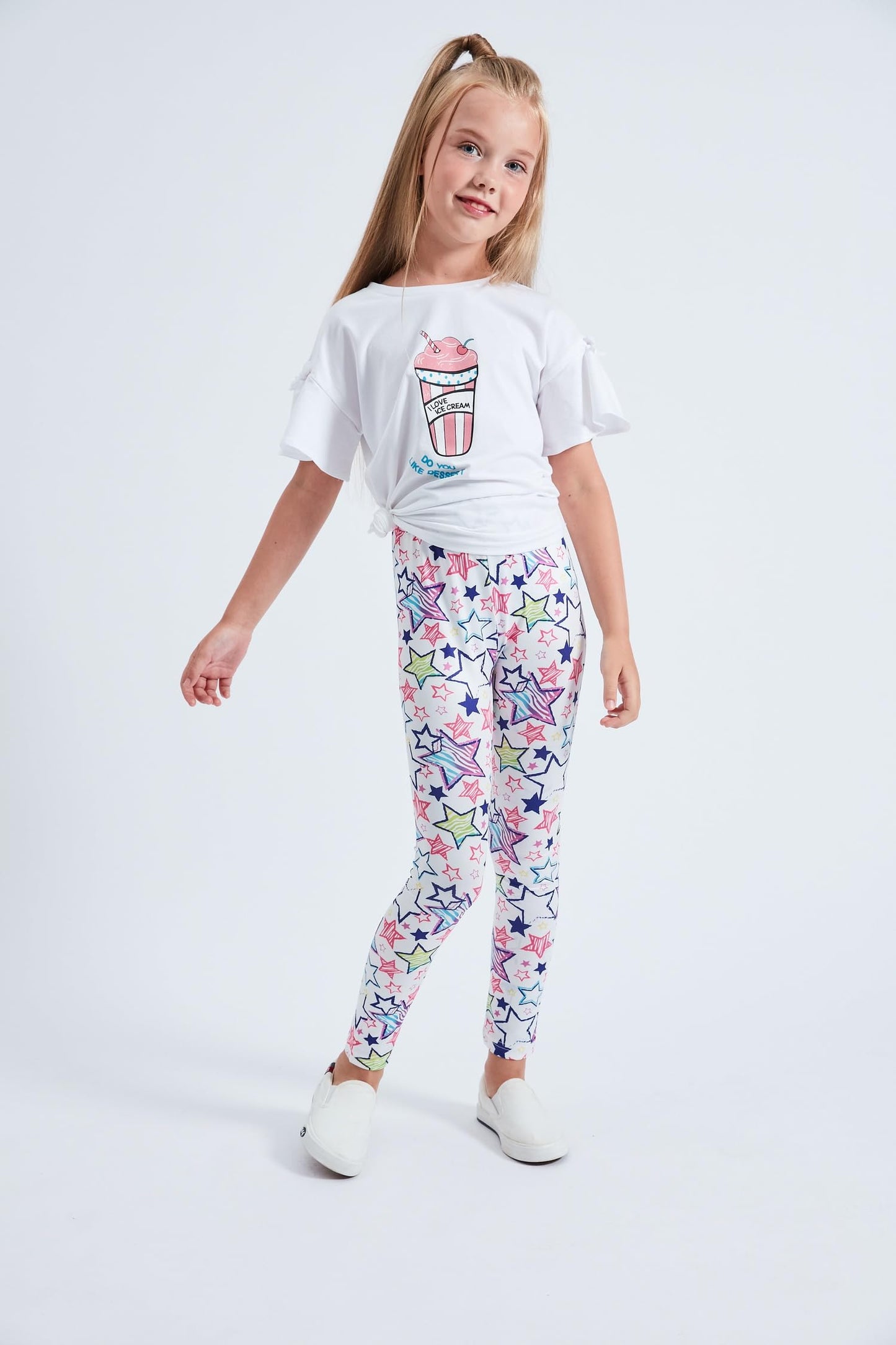 LUOUSE Girls Stretch Floral Printed Yoga Leggings Little Kids Skinny Dance Pants 3 Packs Sets Ankle Length Size 10T - 11T