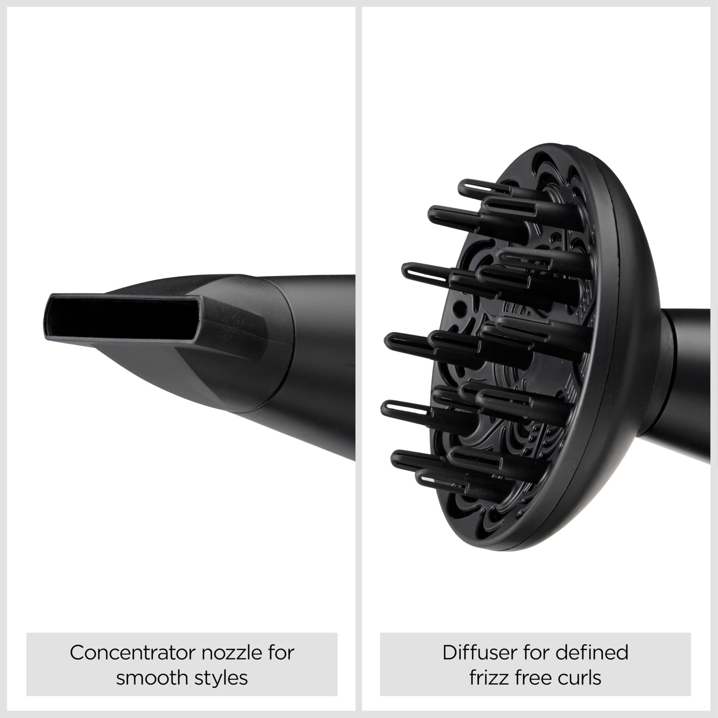 BaByliss Turbo Smooth Hair Dryer - 2200W Powerful Blow Dryer, Large Diffuser, Ionic Frizz-Free Conditioning, 3 Heat & 2 Speed Settings, Black, 5572U