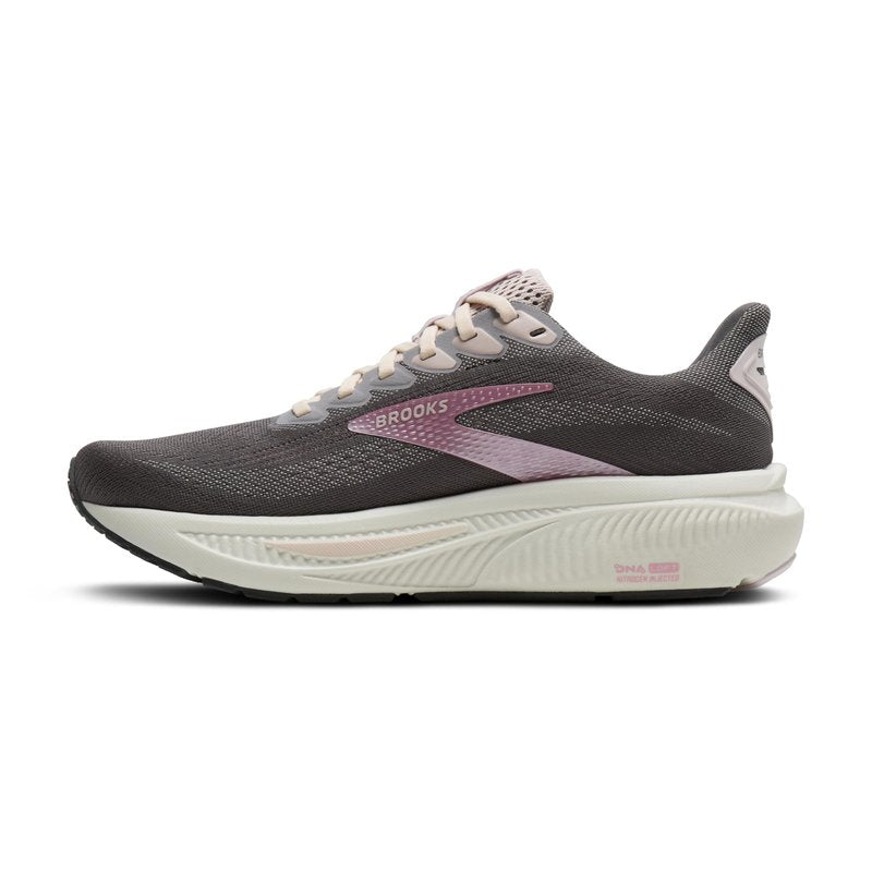 Brooks Women’s Ghost 17 Neutral Running Shoe - Poppy Seed/Pink/Bluewash - 8 Medium