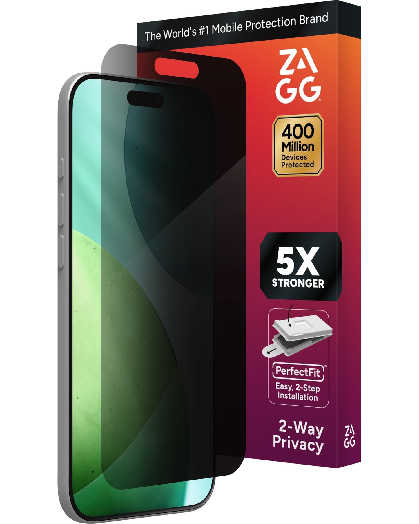 ZAGG Glass Elite Screen Protector for iPhone 16 Pro - 5X Stronger, Reinforced Edges, Ultra-Strong Tempered Glass, Scratch Resistant, Anti-Smudge, Easy Installation, InvisibleShield, Eco-Friendly