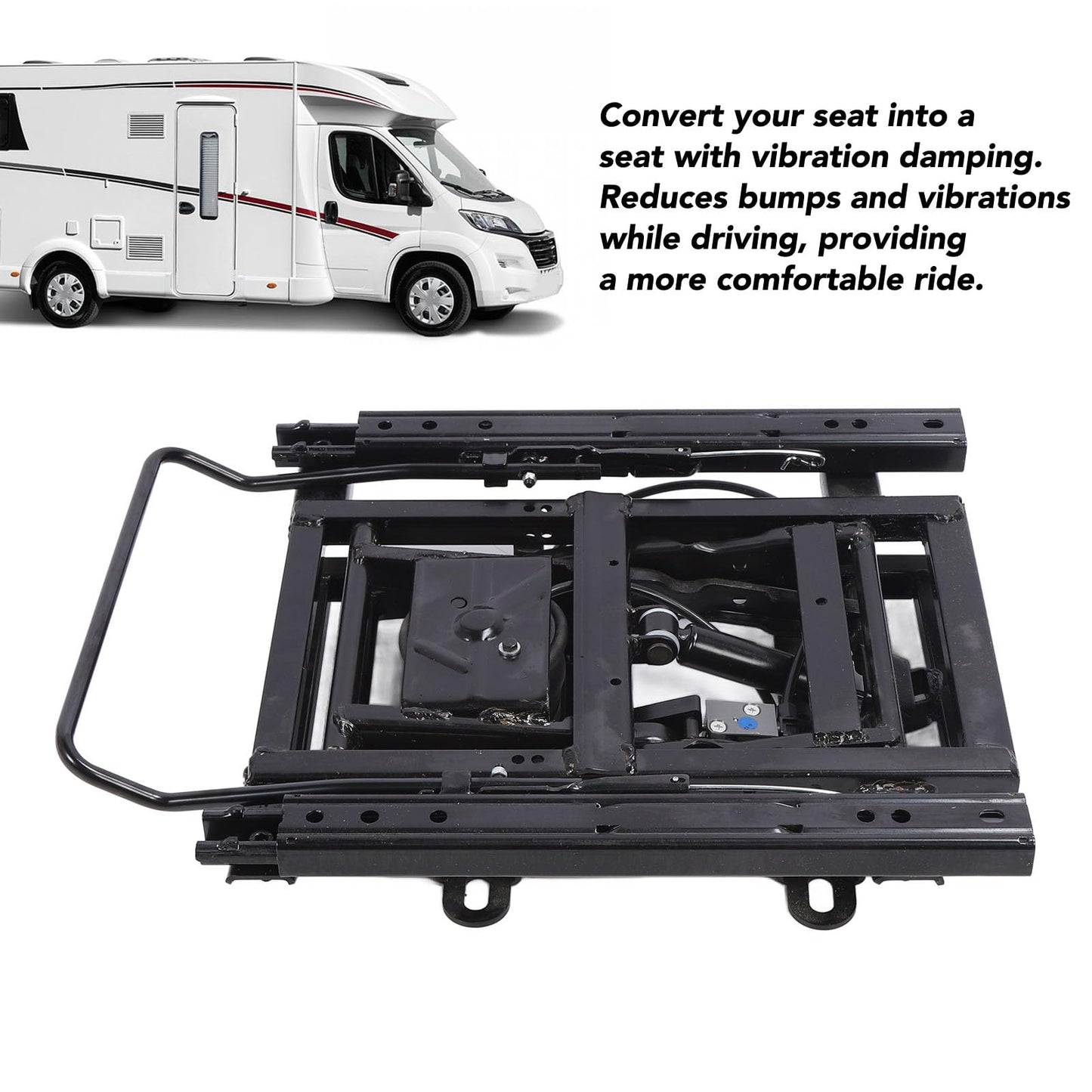 Tissting Heavy Duty Seat Air Suspension Base - Pneumatic Shock Absorbing Suspension Seat Base with Front and Rear Sliding Rails, Reduce Vibration for RV Truck Tractor Construction Vehicles