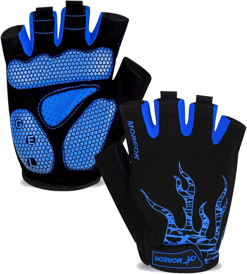 Cycling Gloves for Men & Women - 5MM Gel Pad Half Finger Bike Gloves for Cycling, Weight Lifting & Outdoor Sports