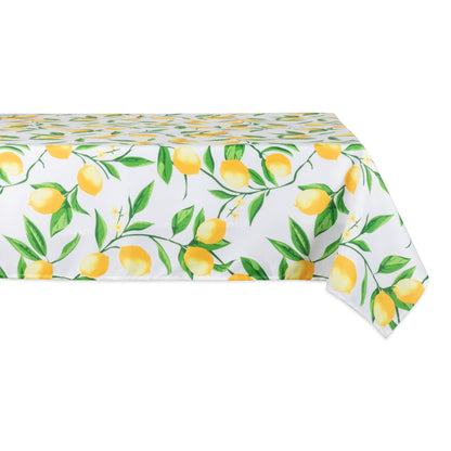 DII Lemon Bliss Outdoor Tabletop, Collection Stain Resistant & Waterproof, Tablecloth, 60x120