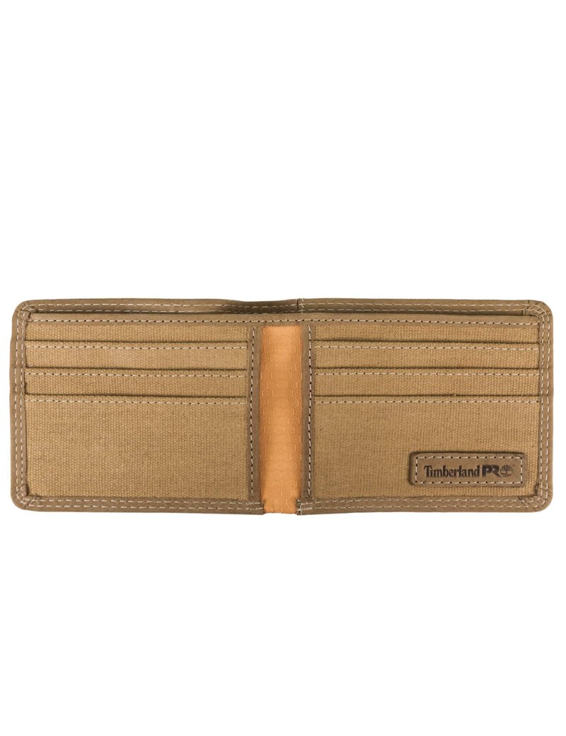 Timberland PRO Men's Slim Leather RFID Bifold Wallet with Back ID Window, Wheat/Pullman, One Size