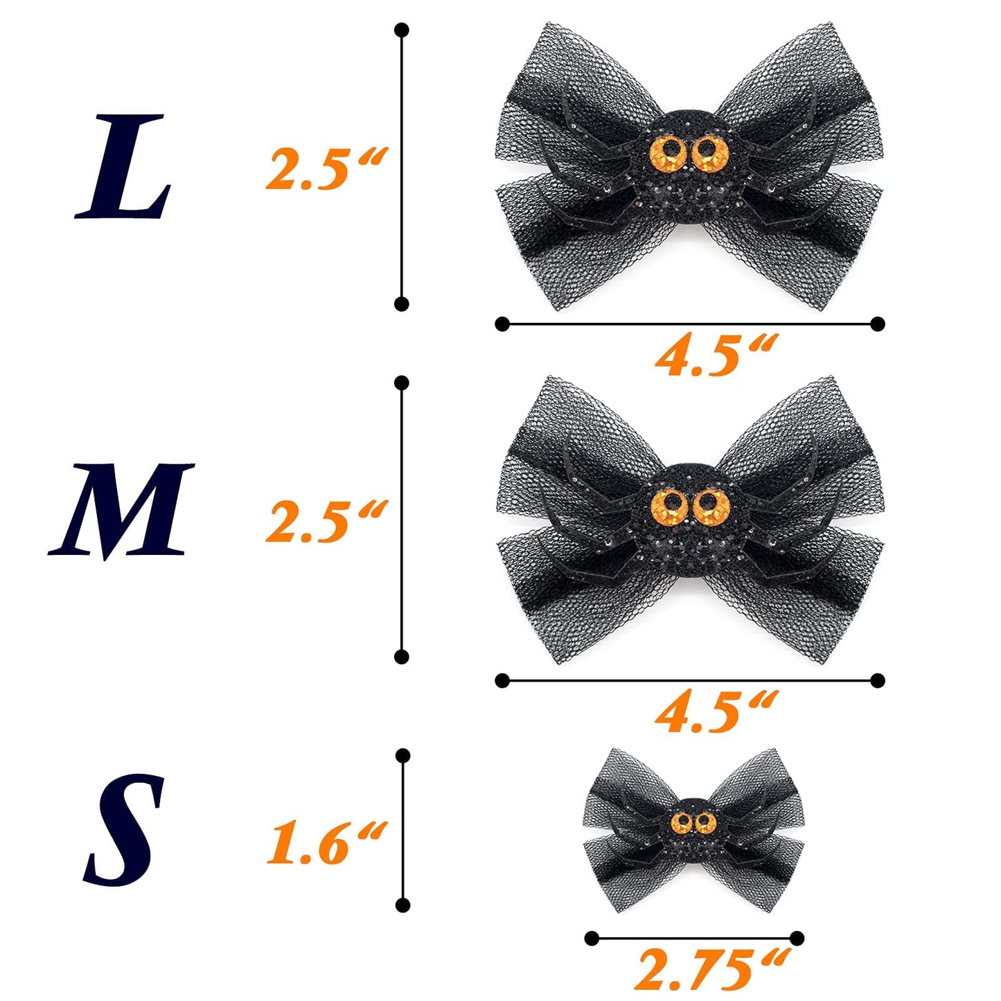 azuza Halloween Dog Collars with Bow Cute Sequined Spider Purple Dog Collar with Lace Bow tie Gifts on Halloween for Medium Dogs