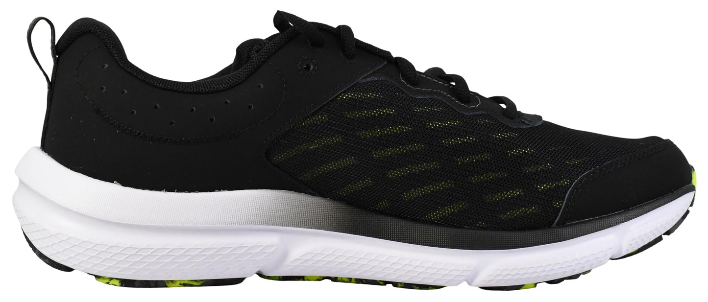 Under Armour Men's Charged Assert 10, (004) Black/Black/High Vis Yellow, 7, US