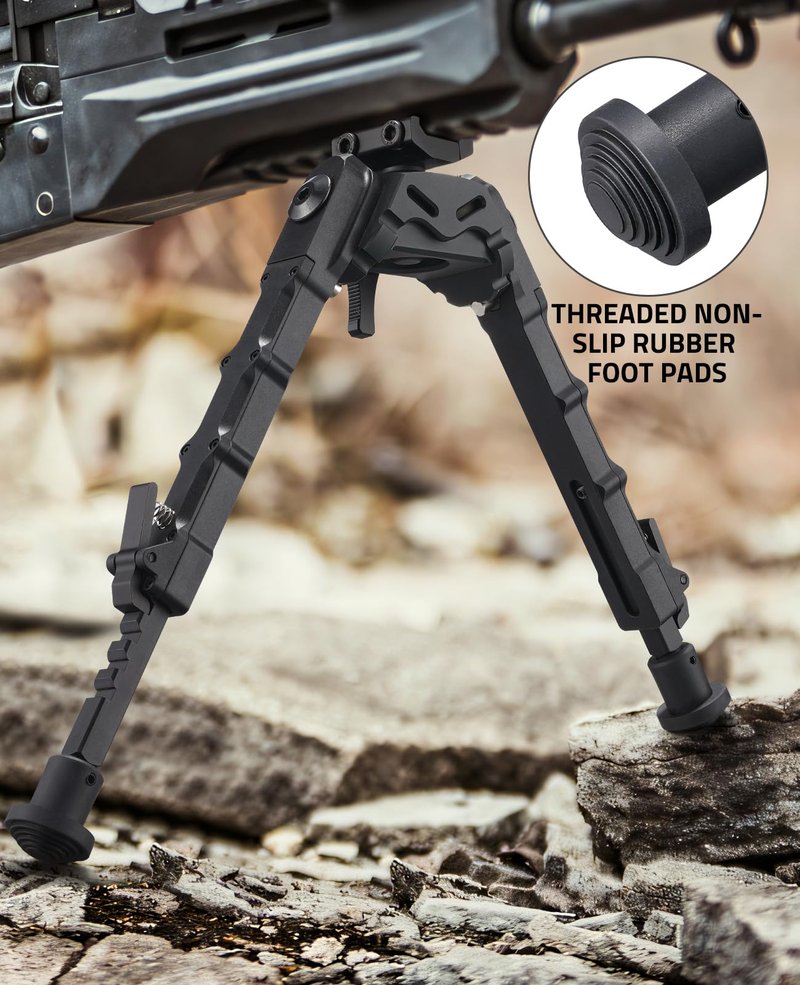 CVLIFE Rifle Bipod Picatinny Bipod 360 Degrees Swivel Tilt Foldable for Hunting and Shooting