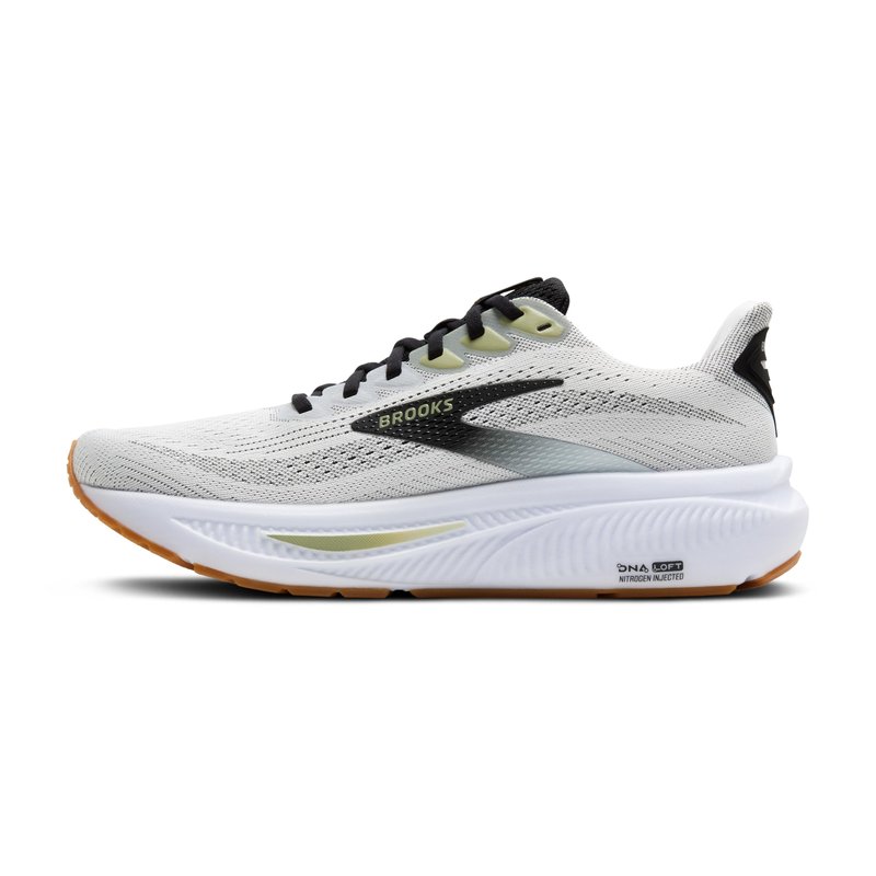 Brooks Men’s Ghost 17 Neutral Running Shoe - White/Black/Tea - 12.5 Medium