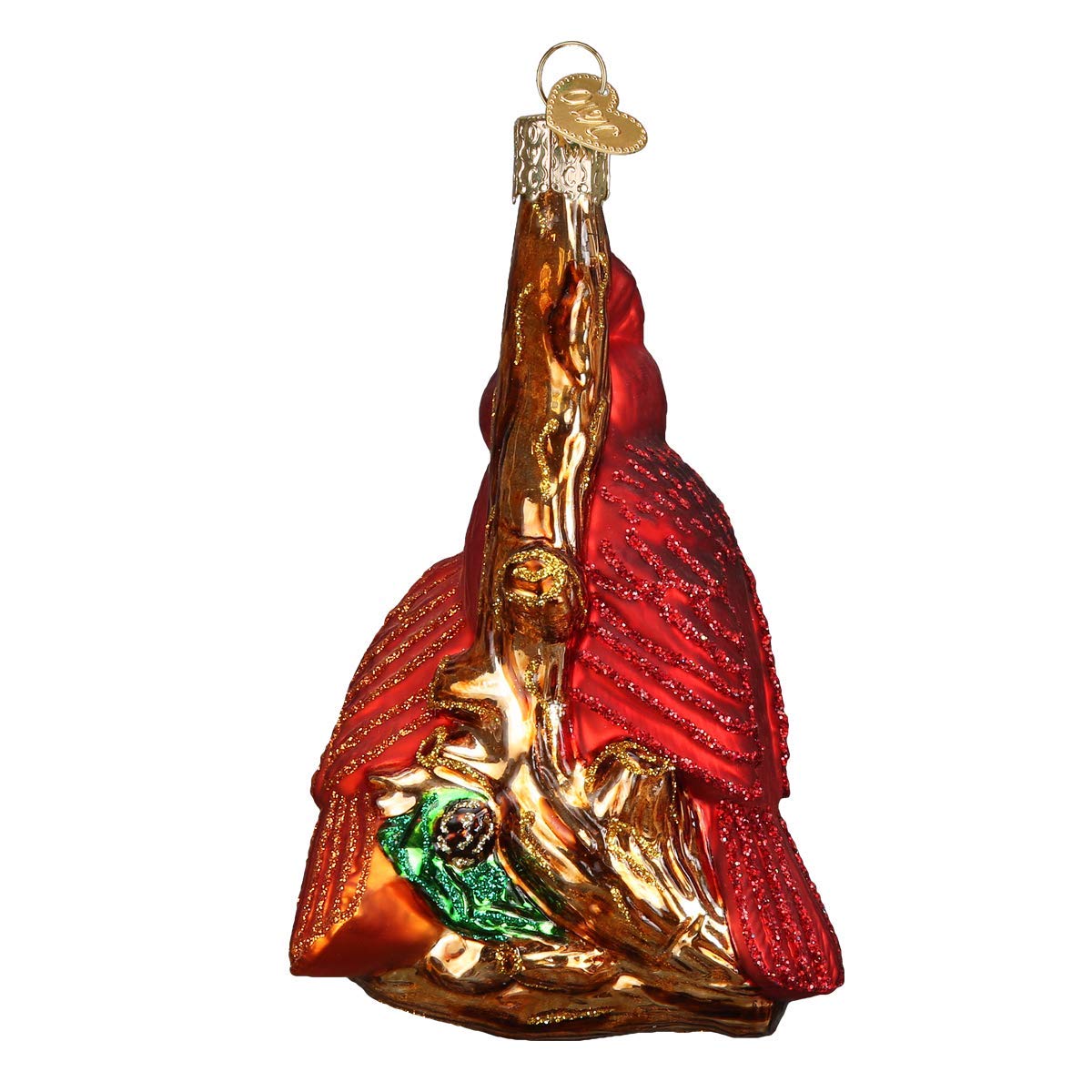 Old World Christmas Pair of Cardinals Glass Blown Ornament for Christmas Tree, Handcrafted Holiday Decoration, Bird Watcher Collection