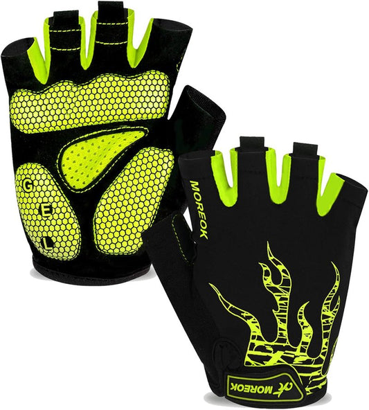 Cycling Gloves for Men & Women - 5MM Gel Pad Half Finger Design | Ideal for Cycling, Weight Lifting & Outdoor Sports