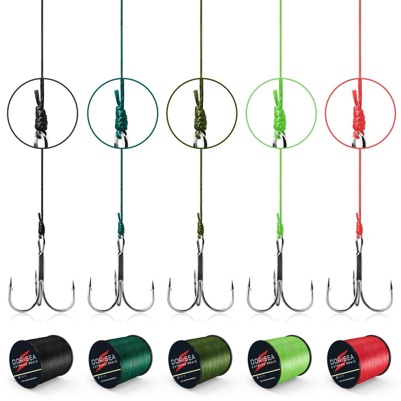 Dorisea Extreme Braid 100% Pe Black Braided Fishing Line 109Yards-2187Yards 6-550Lb Test Fishing Wire Fishing String Incredible Superline Zero Stretch (500m/546Yards 10lb/0.14mm)