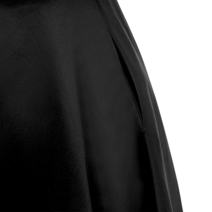 GOOBGS Women's 1950s Retro Vintage Spaghetti Strap Cocktail Swing Dresses with Pockets Black M