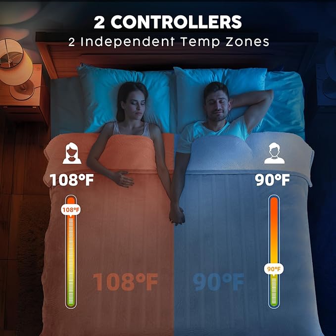HYLEORY Heated Electric Blanket Throw 50"x60" Soft Fleece & Flannel with 5 Heating Levels & 3 Hours Timer Auto Shutt Off, ETL Certified, Washable，Heated Blanket for Body-Light Grey