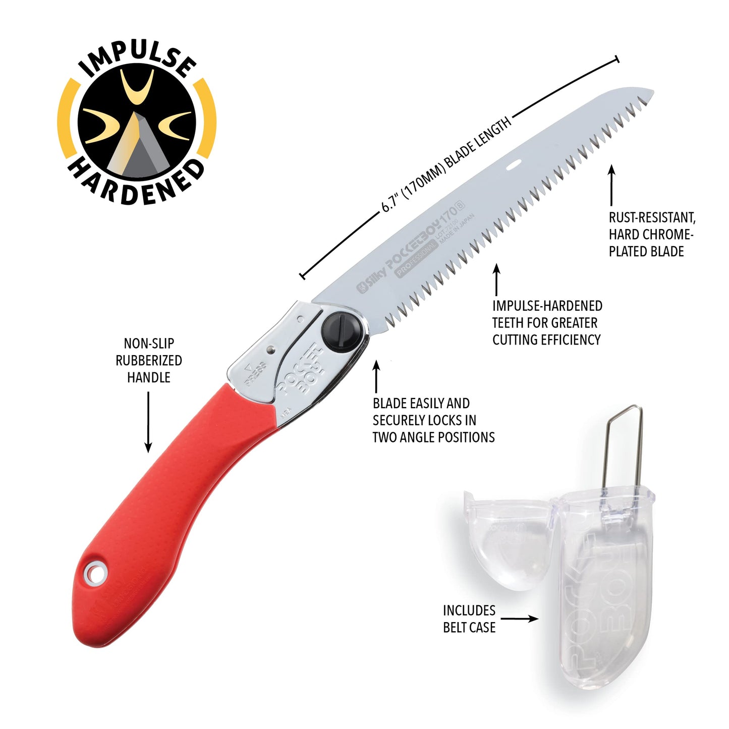 Silky Professional Series PocketBoy Folding Saw 170mm Large Teeth (346-17)
