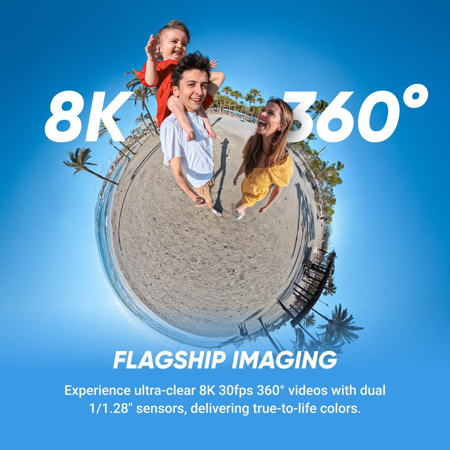 Insta360 X5 Starter Bundle - Waterproof 8K 360° Action Camera, Leading Low Light, Invisible Selfie Stick Effect, Rugged & Replaceable Lens, 3-Hour Battery, Clear Audio, Stabilization