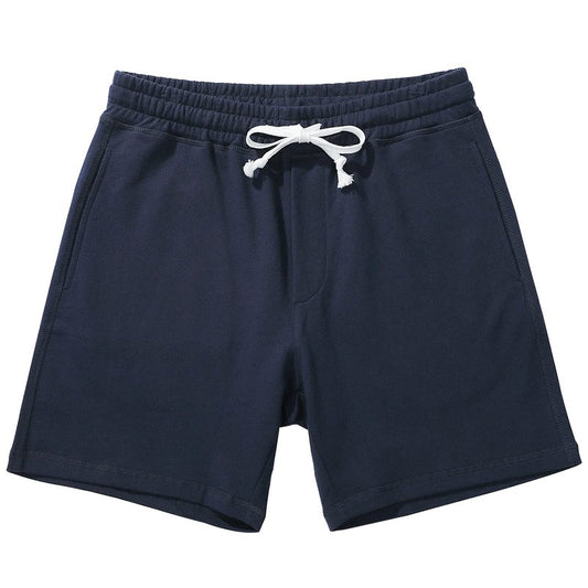 AMY COULEE Mens Athletic Workout Shorts 5.5" Cotton Casual Shorts Elastic Waist Joggers Sports Sweat Shorts (Navy, XXL)