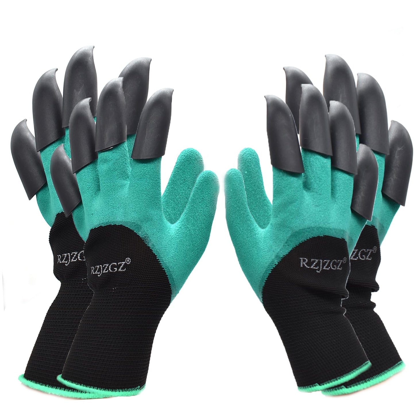 RZJZGZ 2 Pairs Garden Gloves with Claws for Women and Men Both Hands Gardening Work Gloves Garden Gloves Yard Work Safe Gloves for Easy Digging Planting