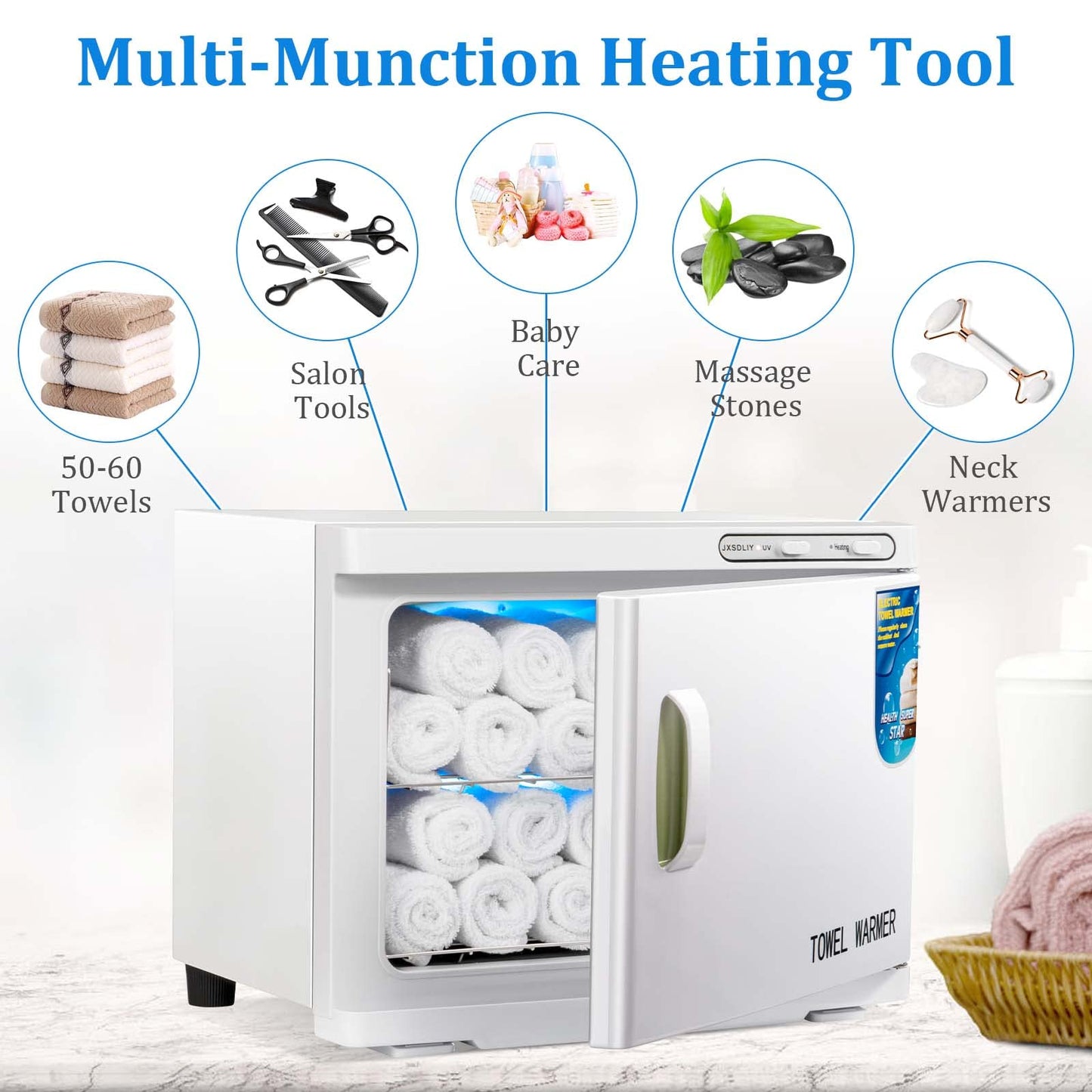 Small Hot Towel Warmer for Spa Home Salon Esthetician 2-in-1 5L Mini Personal Hot Towel Cabinet Towel Warmers Spa, Fast Heating Towel Heater Towel Steamer for Facials…