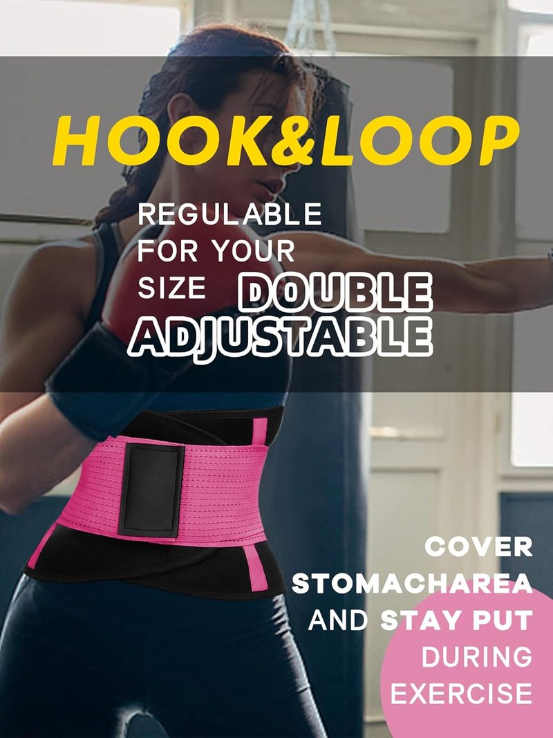 KOOCHY Waist Trainer for Women - Adjustable Waist Trimmer & Back Support Belt for Effective Weight Loss | Fitness Gym Accessory